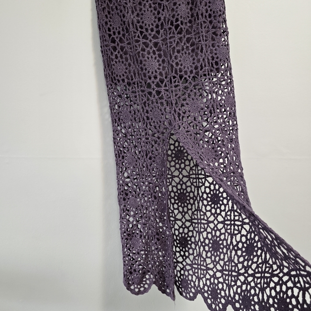 Pull &Bear Elegant Purple Crochet Skirt - Picture 9 of 10